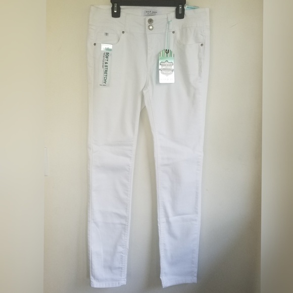 wax jeans white